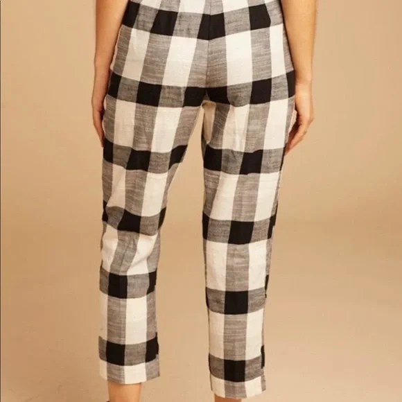 COPY - Free People Black White Plaid Pants - Picture 2 of 8